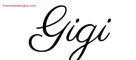 Classic Name Tattoo Designs Gigi Graphic Download - Free Name Designs