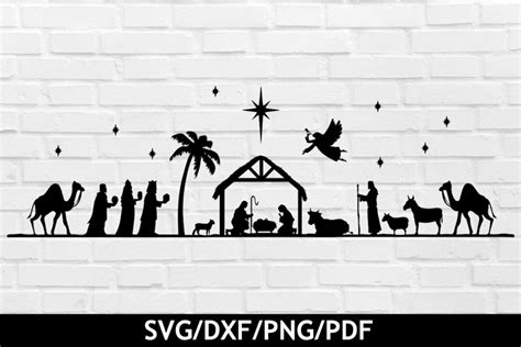 Nativity scene svg cut file - Christmas svg