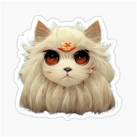 "Persian Anime Style Cat print" Sticker for Sale by ThePurpleMelon ...