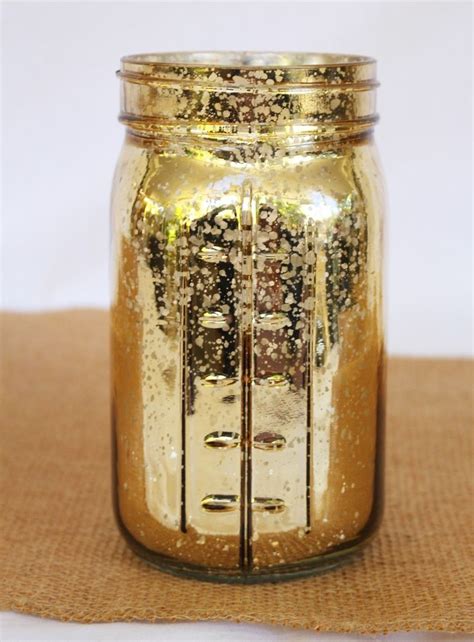 Diy Gold Mercury Glass Vase | Gold mason jars, Glass mason jars, Mason jars