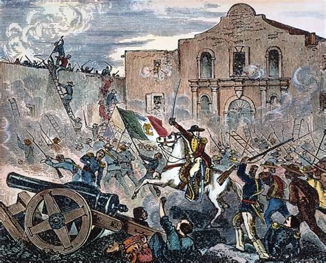 Texas: The Alamo, 1836. /Nthe Storming Of The Alamo At San Antonio, Texas, 23 February 1836 By ...