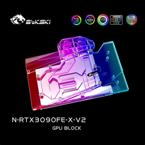 Bykski 3090 GPU Water Cooling Block For NVIDIA RTX3090 Founder Edition ...