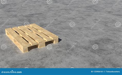 Euro Pallet on the Floor. Wooden Pallet. Stock Illustration - Illustration of board, factory ...