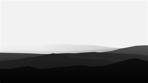 Minimalist Black & White Mountain Art - 4K Ultra HD Wallpaper