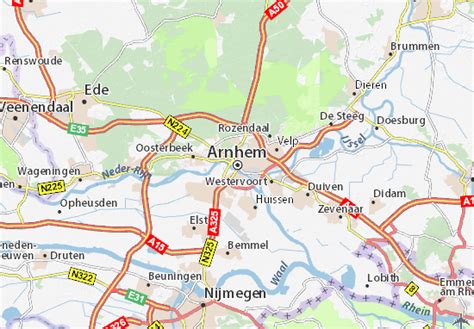 Map of Arnhem - Michelin Arnhem map - ViaMichelin