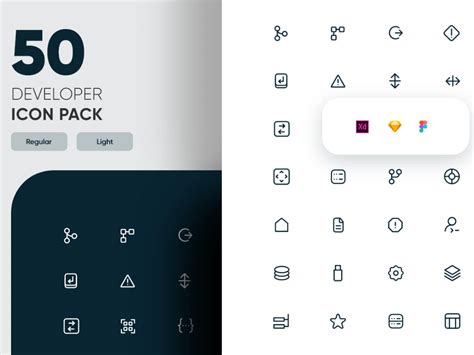 Developer Life Icon Pack - Free XD Resource | Adobe XD Elements