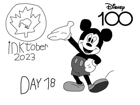 Inktober 2023 - Day 18 - Mickey Mouse by The-Canadian-Kiwi on DeviantArt