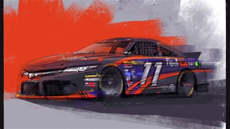 NASCAR Toyota Sketch - iPad Pro and Procreate - YouTube