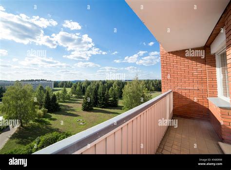 Balcony in apartment house Stock Photo - Alamy