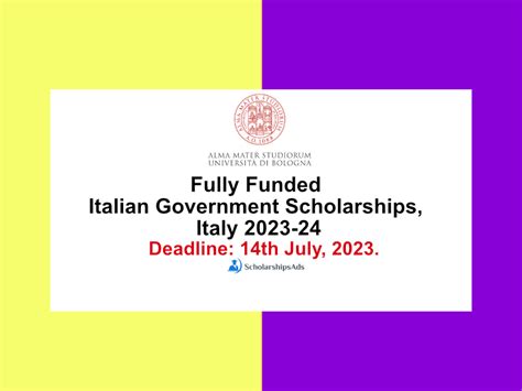 Fully Funded Italian Government Scholarships in Italy 2023-24