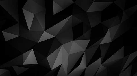 1600x1200px | free download | HD wallpaper: black, low poly, monochrome ...