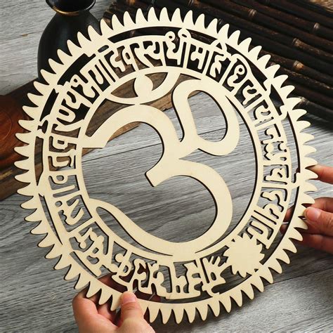 PRICES MAY VARY. Laser Cut and made with 1/4” Birch Plywood,11.5” inches in diameter. Aum or Om ...