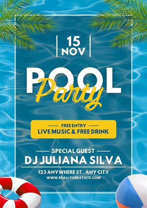 Customize 21+ Pool Party Posters (portrait) Templates Online - Canva