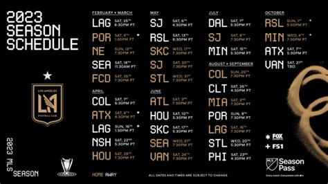 LAFC 2023 Schedule Now Here. Tickets On Sale. - East L.A. Sports Scene