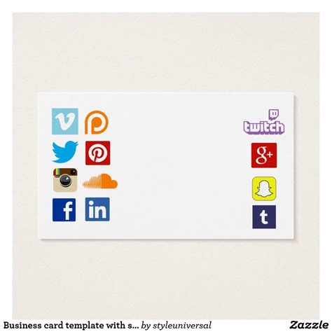 Pin on Business Cards: Social Media