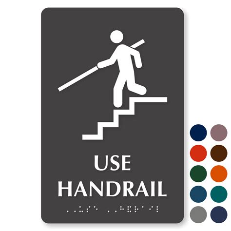 Handrail Signs | Use Handrail Signs - MySafetySign.com