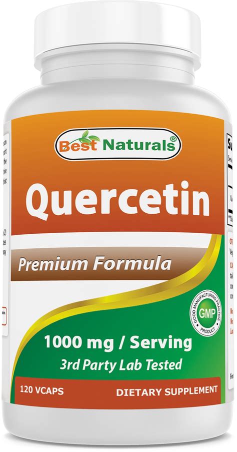 Best Naturals Quercetin 1000 mg/Serving Veggie Capsules - Immune Health ...