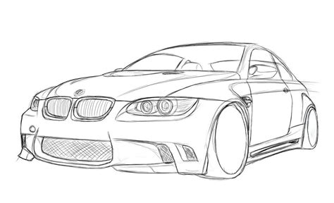 E92 BMW M3 Coupe | Bmw sketch, Bmw art, Car drawings