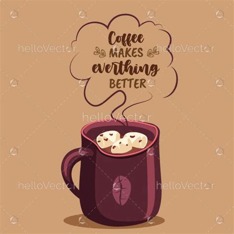 Coffee Mug With Quote - Vector Illustration - Download Graphics & Vectors