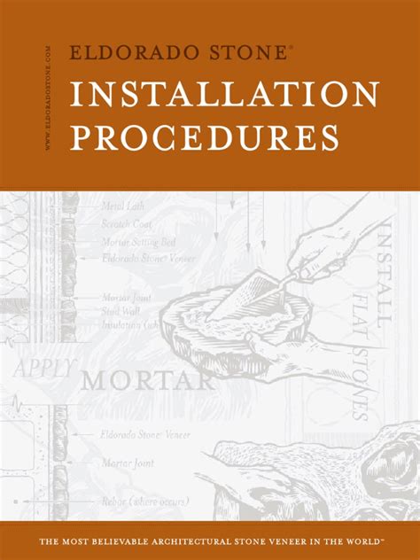 Eldorado Stone Installation Procedures | PDF | Framing (Construction) | Masonry