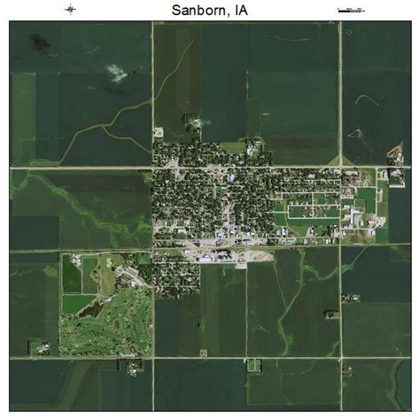 Aerial Photography Map of Sanborn, IA Iowa