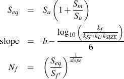 eFatigue - Formulas: Stress-Life Safety Factor Calculation