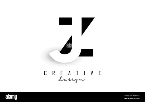 JZ letters Logo with negative space design. Vector illustration with ...