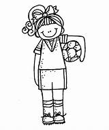 Soccer Girl Melonheadz sketch template