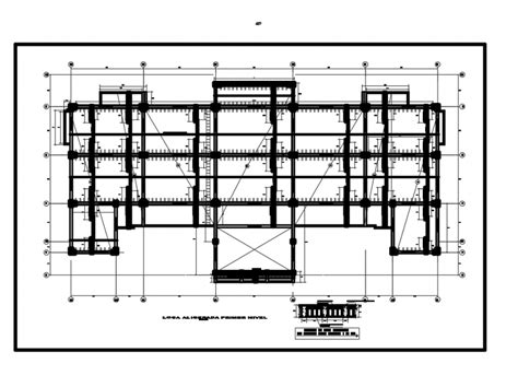 First level lightened slab structure details of college building dwg file - Cadbull