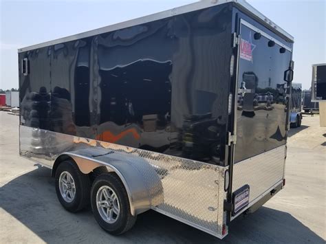 7x14 Motorcycle Trailer Slant V Nose. (ad 750) - USA Cargo Trailer