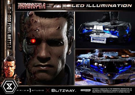 The Terminator: T-800 Final Battle Regular Version Terminator 2 Museum Masterline Series 1/3 ...