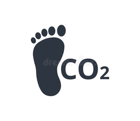 Reduce Carbon Footprint Symbol Stock Illustration - Illustration of ...