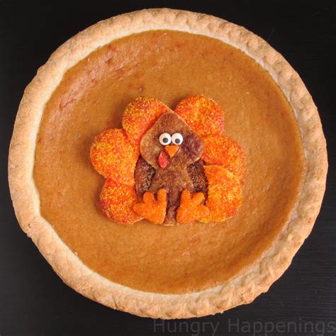 Decorated Pumpkin Pie - Festive Thanksgiving Dessert