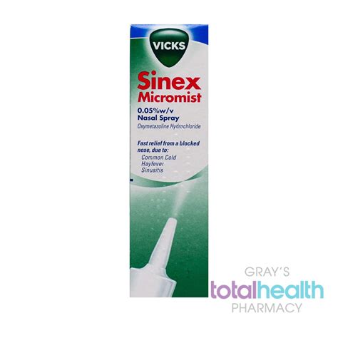 VICKS SINEX MICROMIST 0.05% NASAL SPRAY PH ONLY | Gray's totalhealth ...