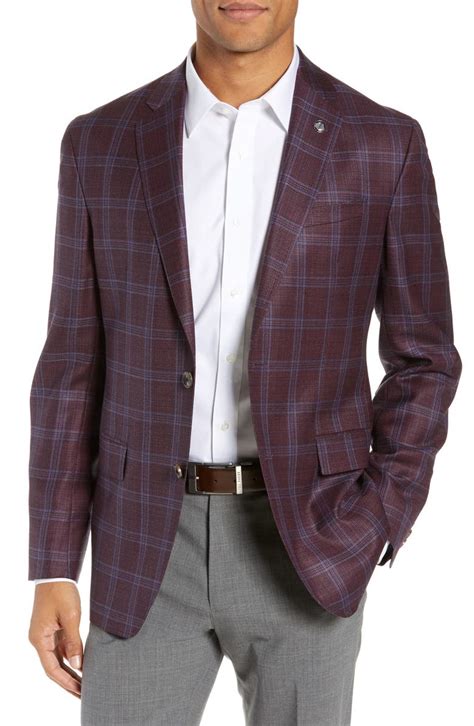 Ted Baker London Konan Trim Fit Plaid Wool Sport Coat | Nordstrom