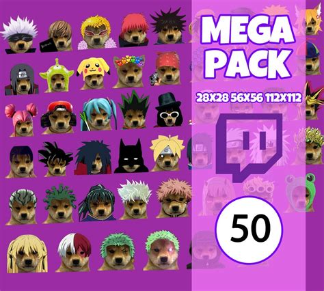 50 Cute Twitch Emotes Ultimate Pack / Emotes Streamers Gamers Discord ...