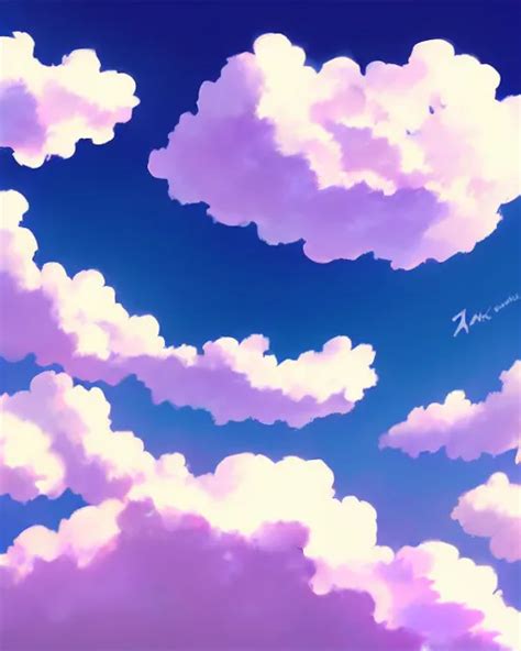 simple realistic anime clouds, midday, digital art, | Stable Diffusion