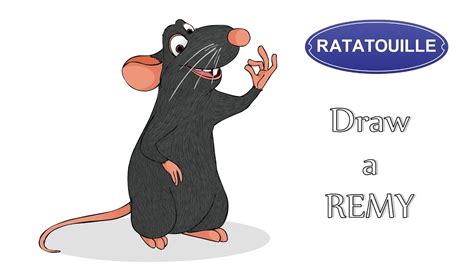 Draw a Cartoon Character Remy (Ratatouille character drawing) step by ...