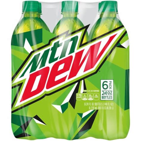 Mountain Dew Soda Bottles, 6 bottles / 24 fl oz - Pick ‘n Save