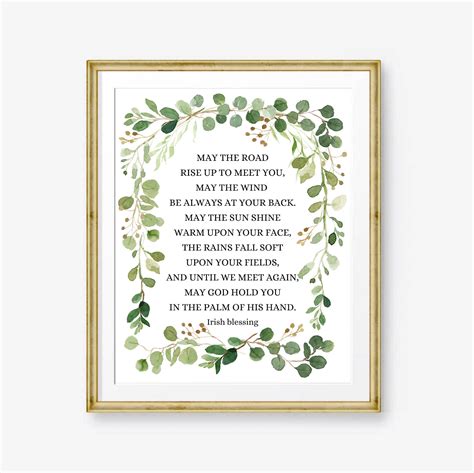 May the Road Rise Up to Meet You Irish Blessing Print Irish | Etsy