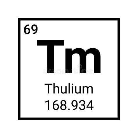 Thulium Chemistry Element Periodic Table Icon Sign. Stock Vector - Illustration of scientific ...