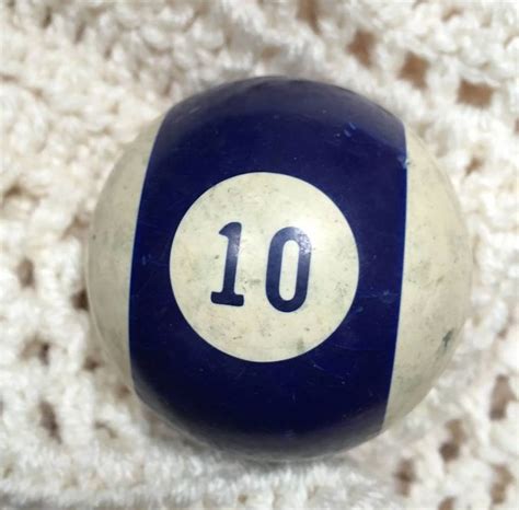 Number Ten 10 VINTAGE Billiard Ball Pool Ball Stripe Blue | Etsy ...