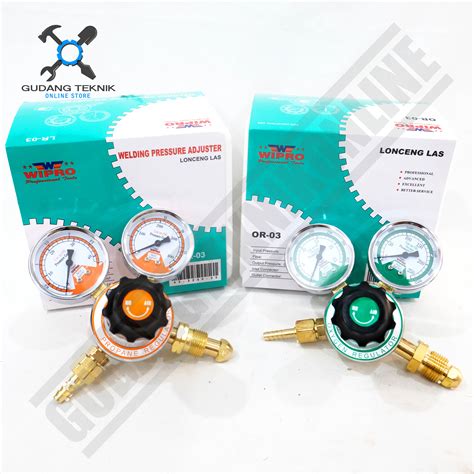 Regulator Las Oxygen LPG WIPRO LR03 OR03 / Double Regulator Tabung Oksigen Gas Lpg LR-03 OR-03 ...