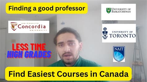 Easiest Courses In Canada | University & College Courses | Rate My Professor - YouTube