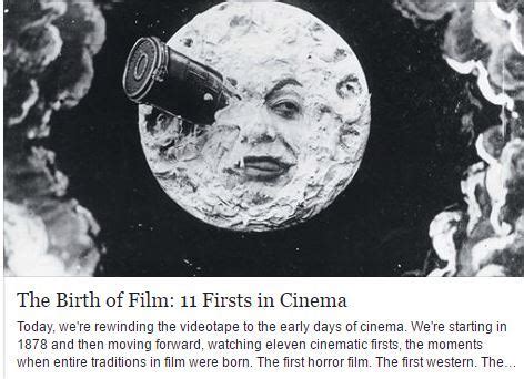 The first film ever made and 10 other firsts in filmmaking.