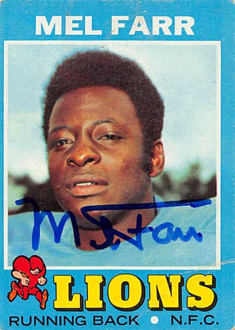 Mel Farr autographed Football Card (Detroit Lions) 1971 Topps #236