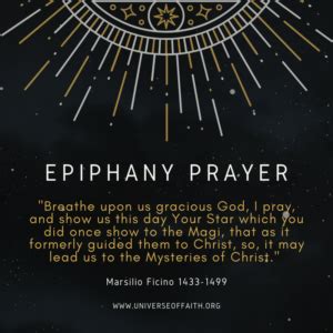 Epiphany Prayer - Marsilio Ficino - Universe of Faith