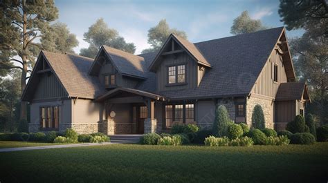 Rendering Of A Modern Ranch Style House Background, Exterior Home Picture Background Image And ...