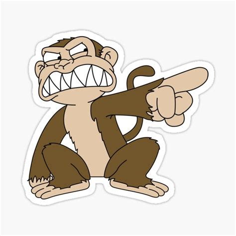 "Evil monkey" Sticker by frangipanms | Redbubble