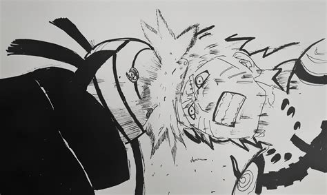 Naruto vs tobi.....a manga style fan are I made....pls comment tho I ...